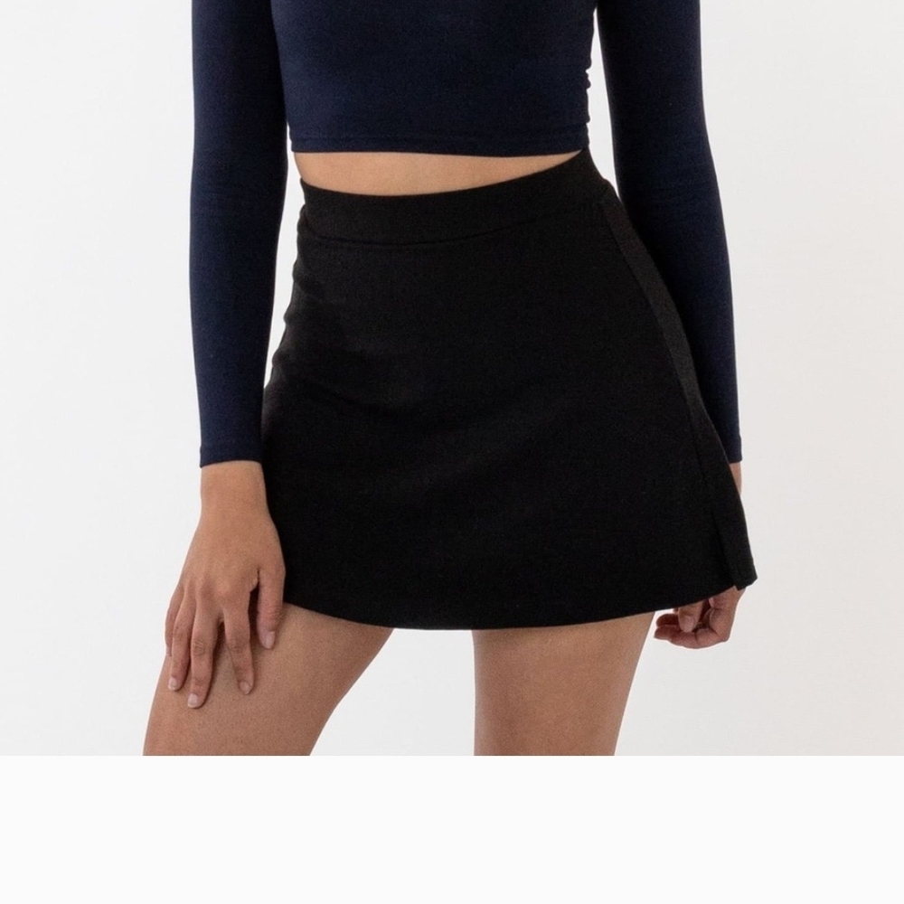 Los Angeles Apparel Black Ponte Skort